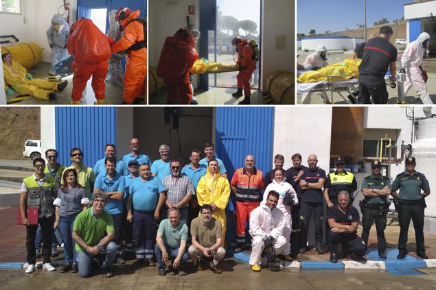 Activación de un simulacro de fuga de cloro en la ETAP de Martín Gonzalo