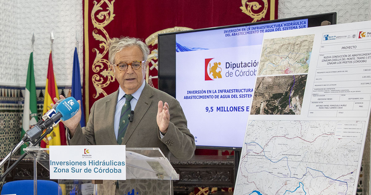Diputación invertirá 9,5 millones de euros en la red de abastecimiento del sur de la provincia